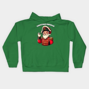 Christmas Emperor | Cheerful Commander Santa Claus: Napoleon Style with a Smile | X-mas | Xmas | Holiday Kids Hoodie